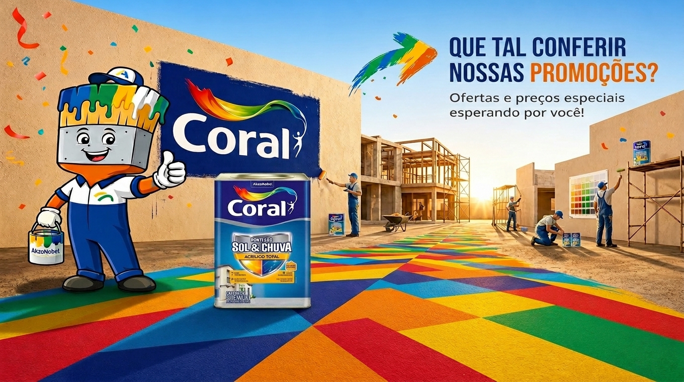 Confira nossas promoções em tintas Coral